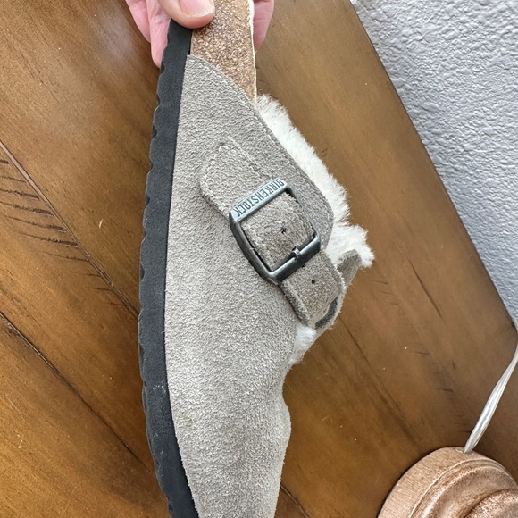 Birkenstock Gray Boston Shearling Clog - Picture 7 of 7